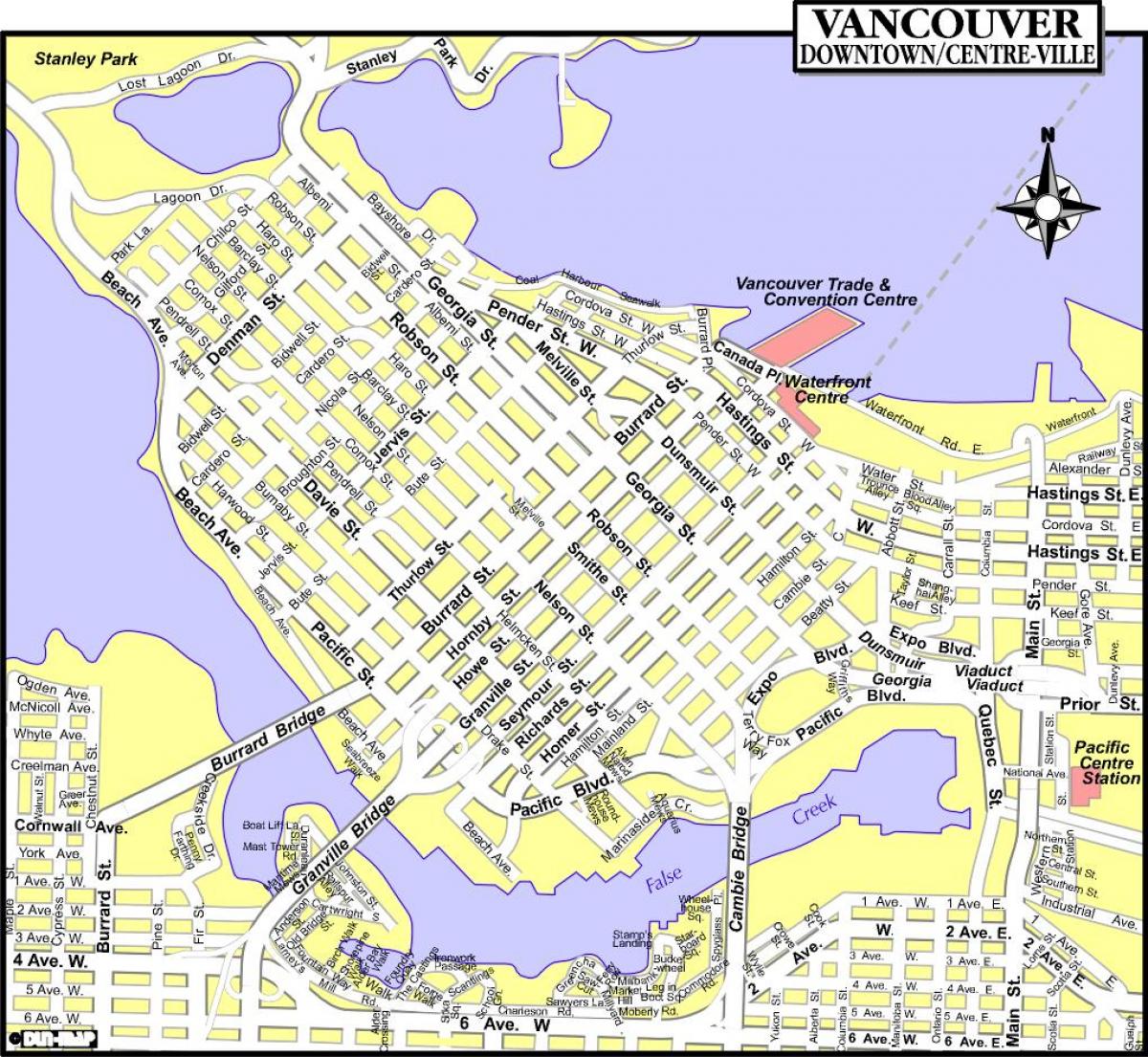 Harta e në qendër të qytetit vancouver bc