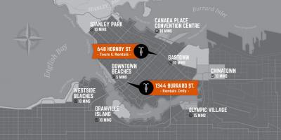Harta e ciklit dhe udhëzues vancouver island