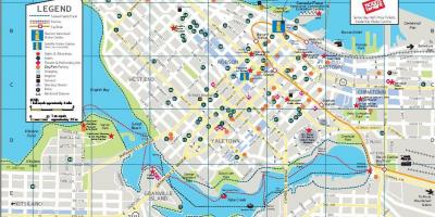 Rrugë hartë e në qendër të qytetit vancouver bc
