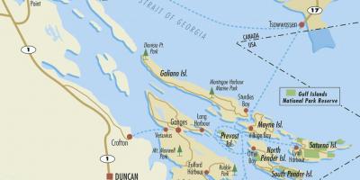 Harta e gjirit ishujt bc, kanada