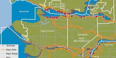 Harta e qytetit të veriut vancouver