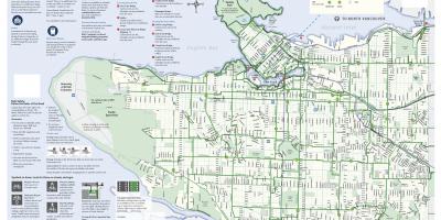 Vancouver biçikletë lane hartë