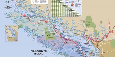 Vancouver island autostradës hartë