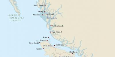 Harta e vancouver island lighthouses