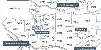 Vancouver island kodet postare hartë