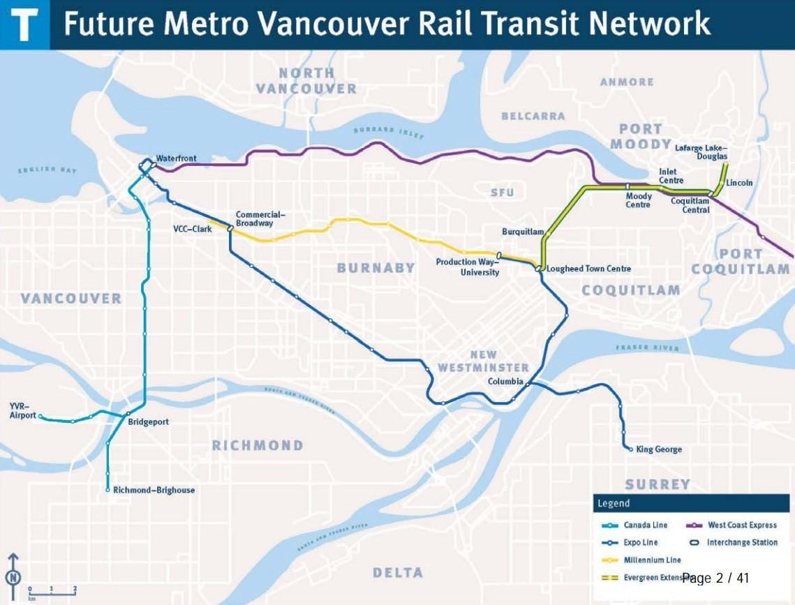 Harta e burnaby skytrain