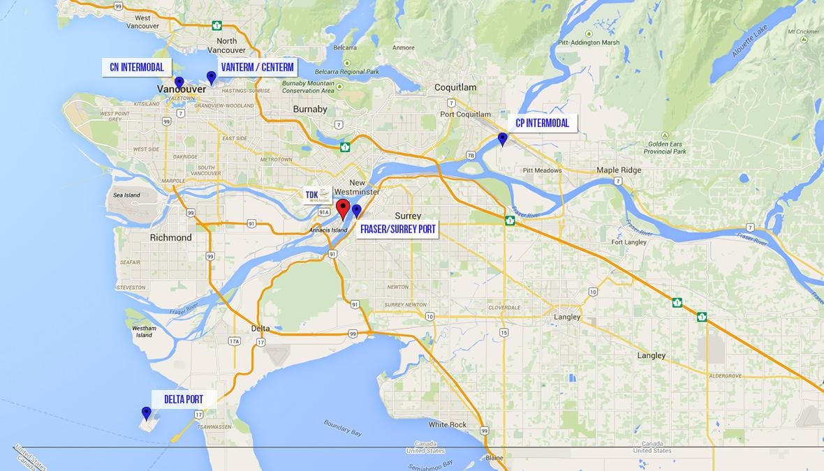 Harta e delta vancouver