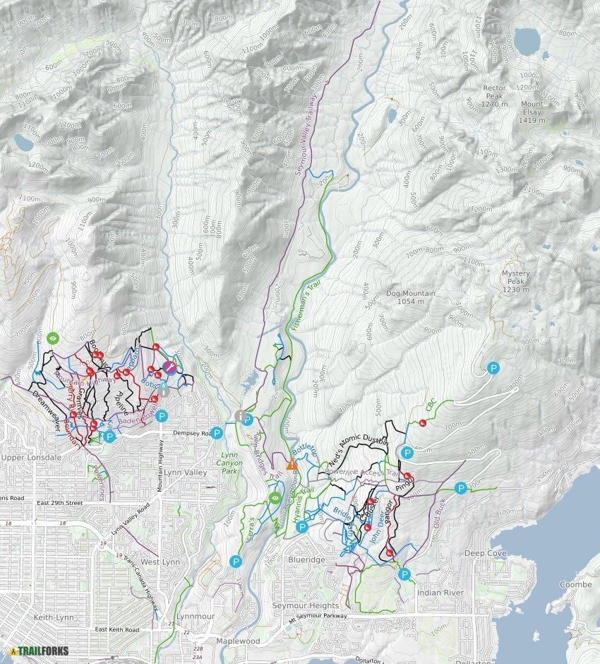 Harta e veriut vancouver gjurmët