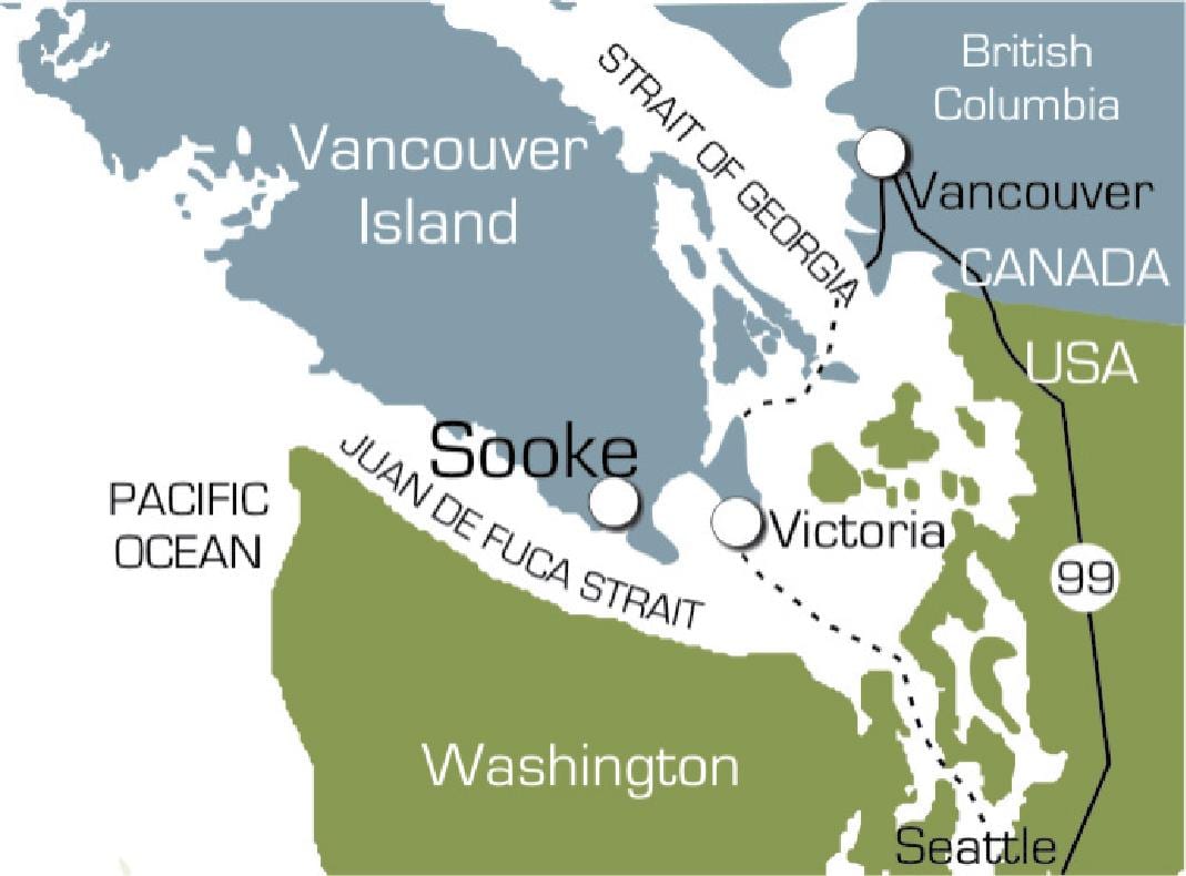 Harta e sooke vancouver island