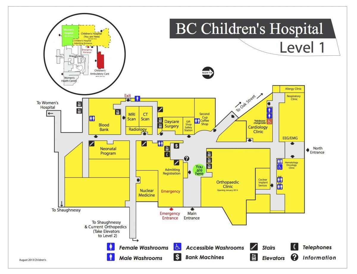 Harta e spitali i fëmijëve në vankuver