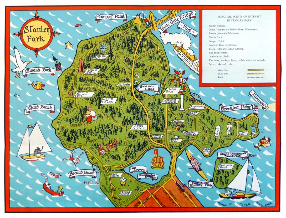 Harta e stanley park totem pol