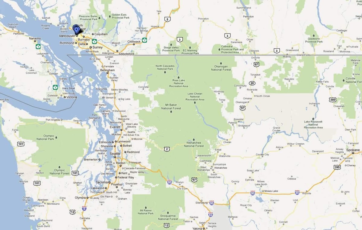 Harta e van vancouver