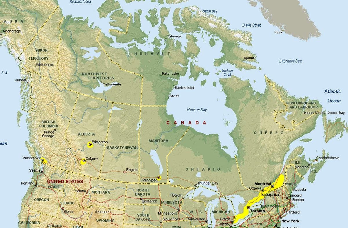 Harta e vankuver të kalimit të kufirit