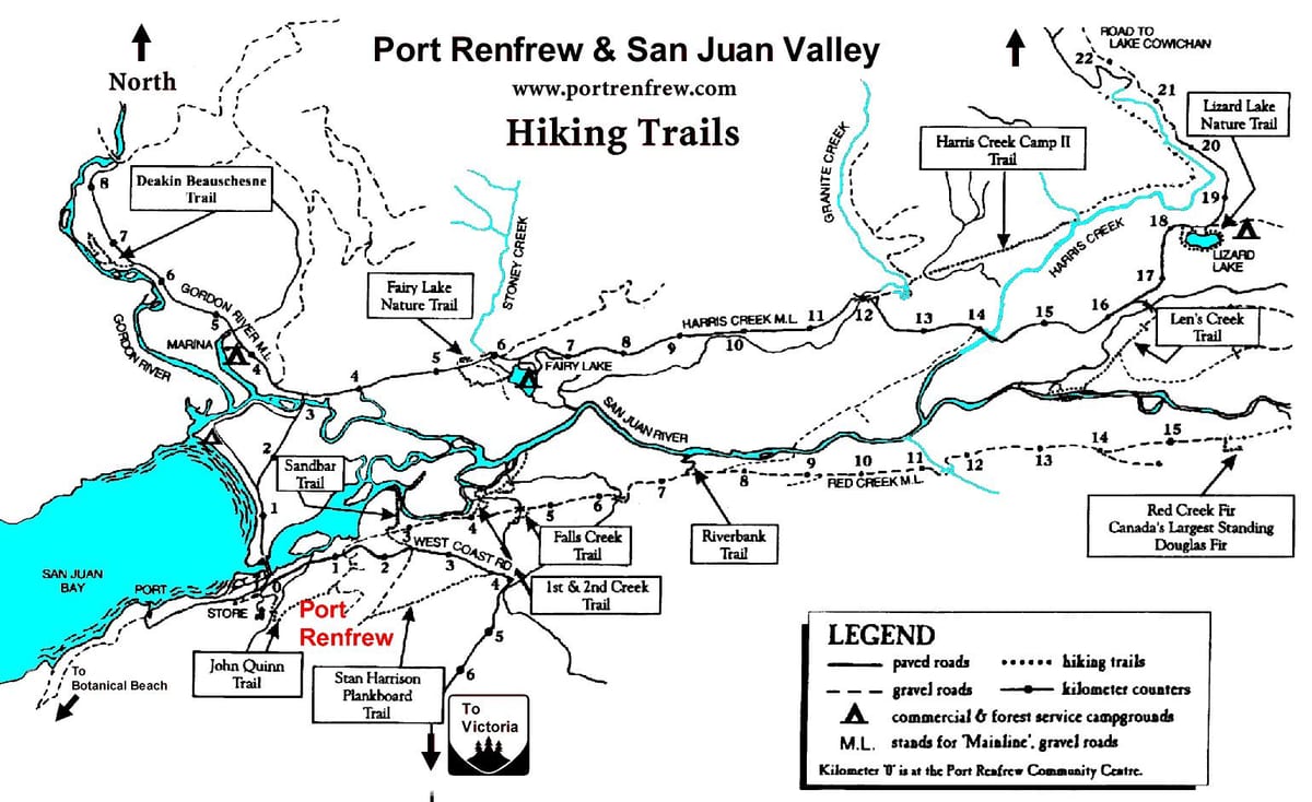 vancouver island hiking hartë
