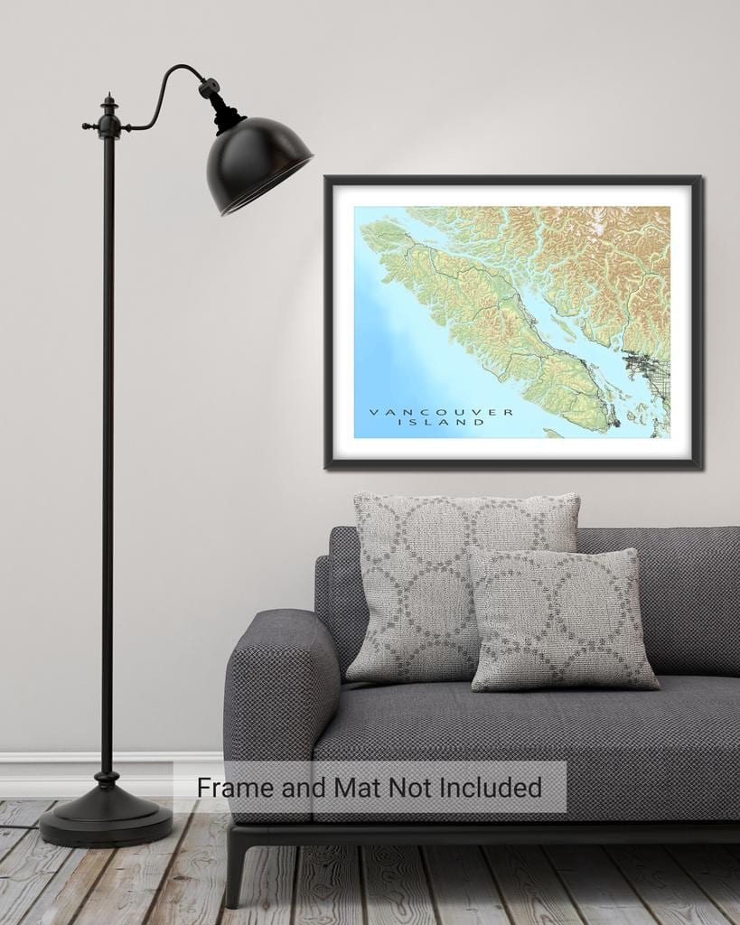 Harta e vancouver island mur
