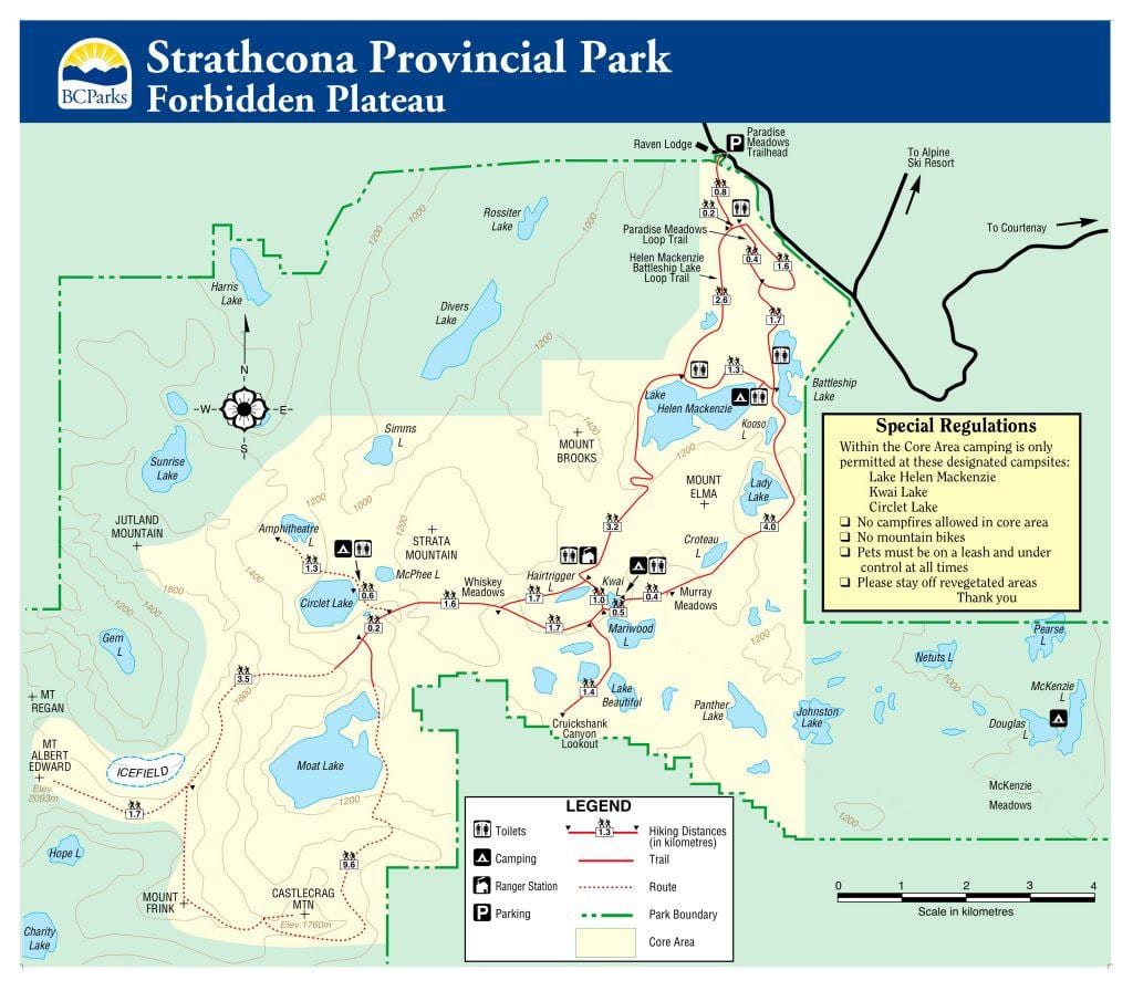 Harta e vancouver island parqet provinciale