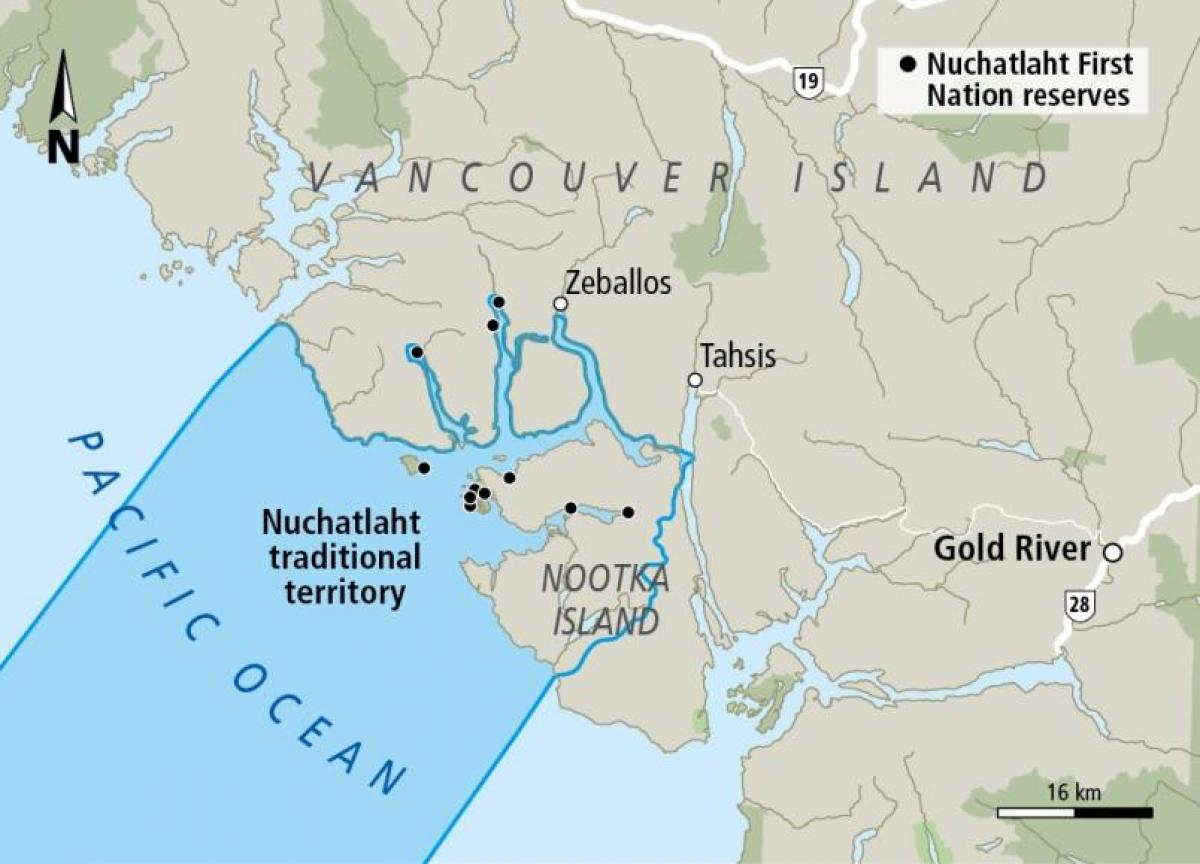 Harta e vancouver island parë i kombeve të