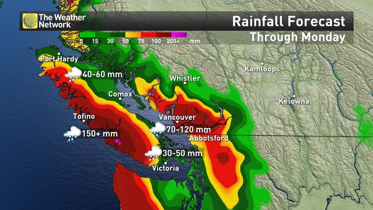 Harta e vancouver island reshjeve