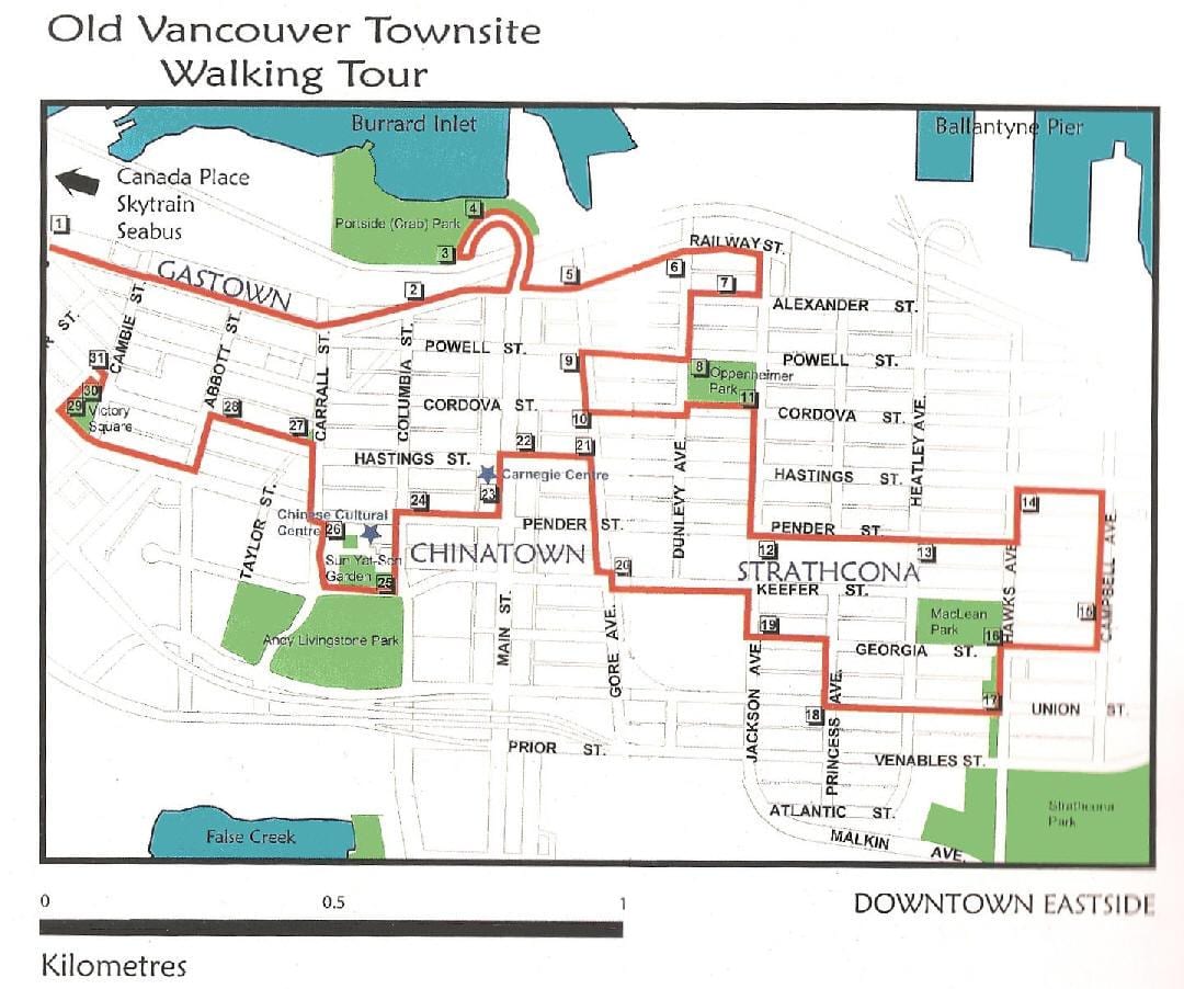 vancouver turne në këmbë hartë