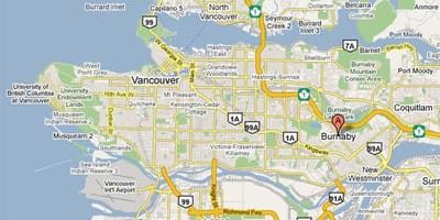 Harta e burnaby vancouver