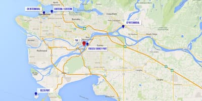 Harta e delta vancouver