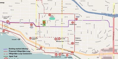 Në veri vancouver çiklizmit hartë