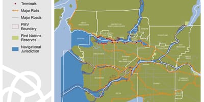 Harta e portit metro vancouver