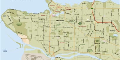 Harta e rrugës vancouver bc, kanada