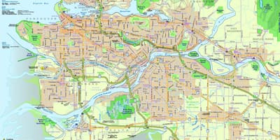 Harta e rrugës vancouver