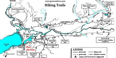 Vancouver island hiking hartë