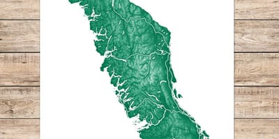 Harta vancouver island je