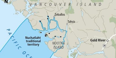 Harta e vancouver island parë i kombeve të