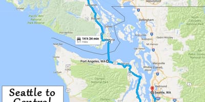 Harta e vancouver island udhëtim të rrugëve