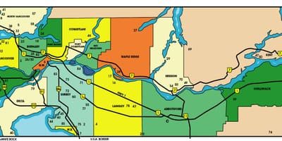 Harta e ulët kontinent british columbia