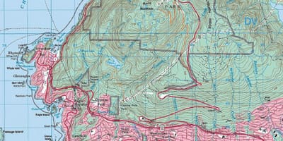 Harta e vankuver topografike