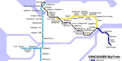 Harta e yvr skytrain